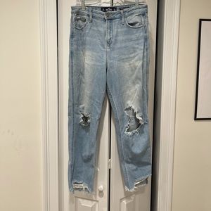 distressed mom jeans